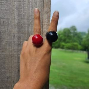 Vintage bubble retro rings